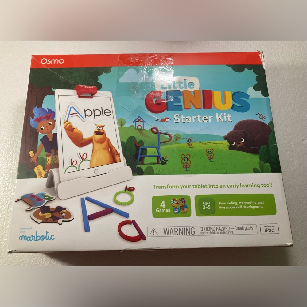 Osmo - Little Genius Starter Kit for iPad & iPhone - 4 Hands-On Learning.